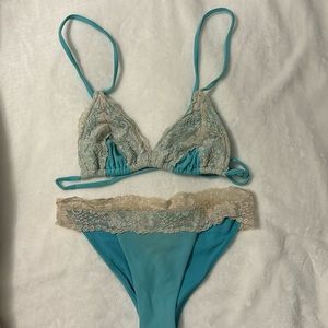 Beach Bunny (classic) turquoise lace bikini